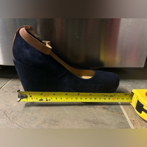 Browns Wedge Sandal Suede Navy - Picture 8 of 8